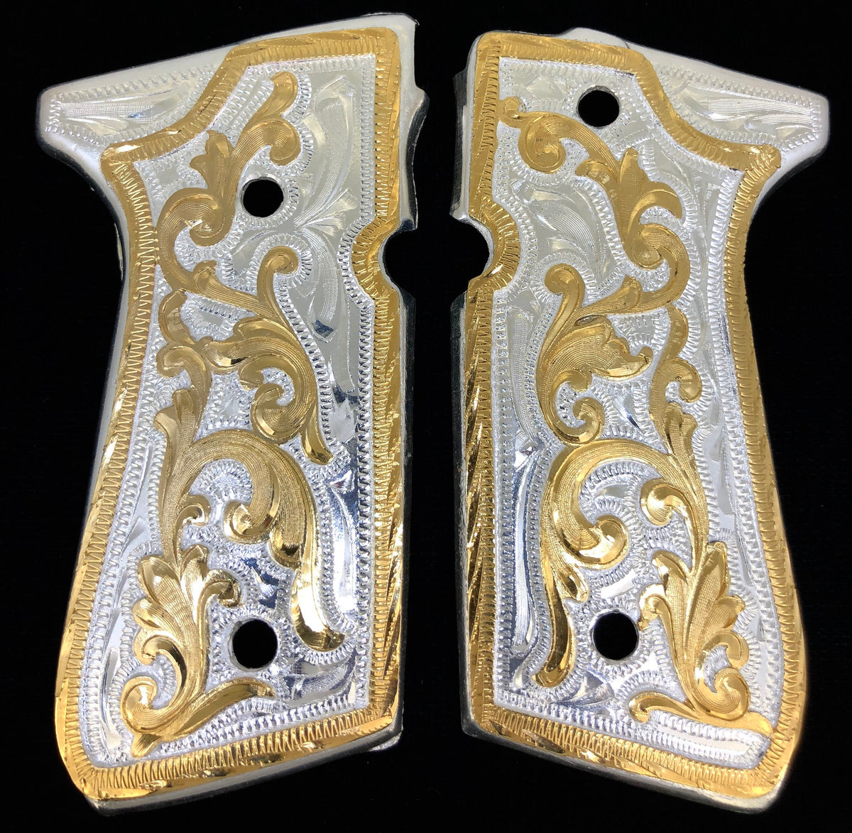 Custom Engraved Ivory Grips For Beretta 92/92FS/96 - Skull Grim Reaper Cross