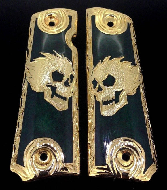 1911 • Gun Grips • Skull •  Springfield • Colt •  Super • Rock Island • Cachas • Calavera • Flames