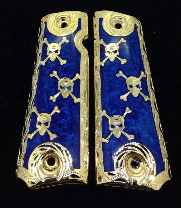 1911 • Gun Grips • Skull • Bones • Poison • Toxic • Hazard • Danger • Colt • Springfield • Super 38/45 • Rock Island