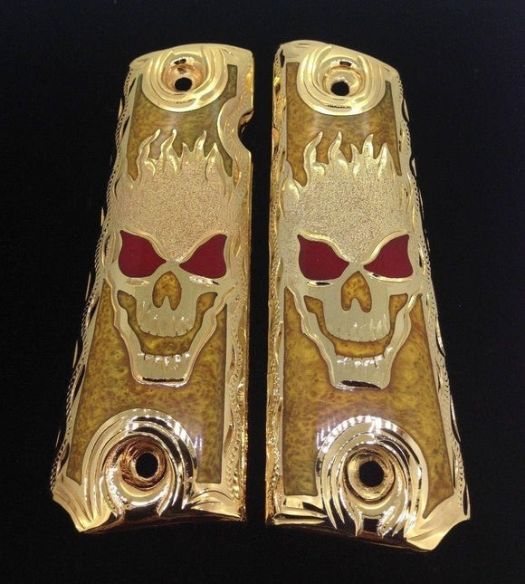 1911 • Gun Grips • Skull •  Springfield • Colt •  Super • Rock Island • Cachas • Calavera • Flames