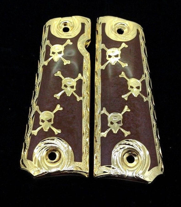 1911 • Gun Grips • Skull • Bones • Poison • Toxic • Hazard • Danger • Colt • Springfield • Super 38/45 • Rock Island