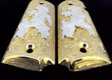 1911 fighting roosters gun grips gallo