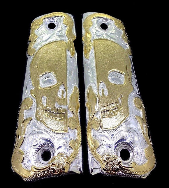 1911 • Gun Grips • Half Skull •  Springfield • Colt •  Super • Rock Island • Cachas • Calavera