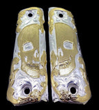 1911 • Gun Grips • Half Skull •  Springfield • Colt •  Super • Rock Island • Cachas • Calavera