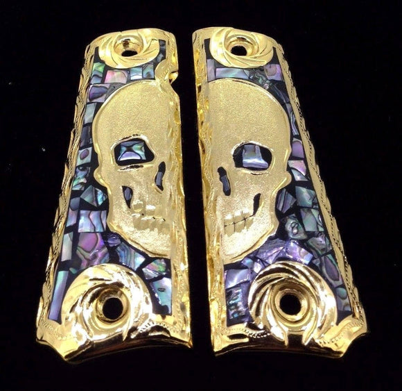 1911 • Gun Grips • Half Skull •  Springfield • Colt •  Super • Rock Island • Cachas • Calavera