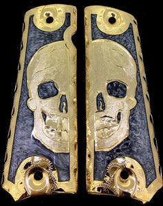 1911 • Gun Grips • Half Skull •  Springfield • Colt •  Super • Rock Island • Cachas • Calavera