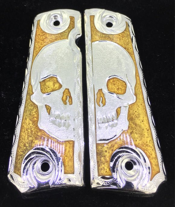 1911 • Gun Grips • Half Skull •  Springfield • Colt •  Super • Rock Island • Cachas • Calavera