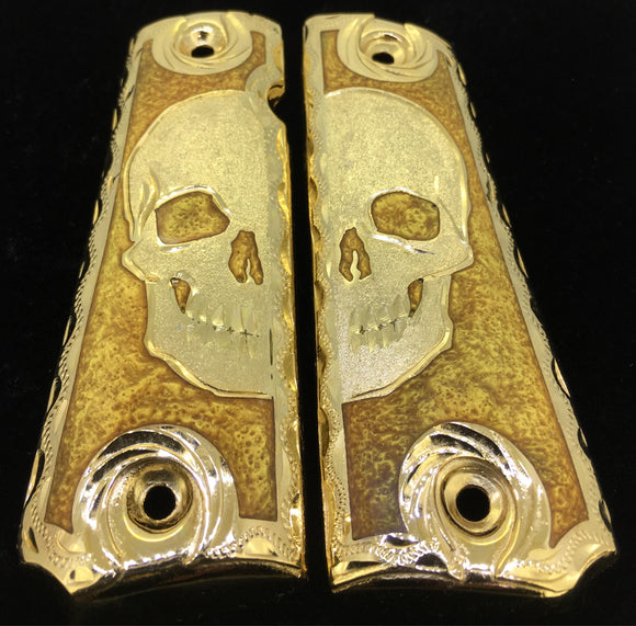 1911 • Gun Grips • Half Skull •  Springfield • Colt •  Super • Rock Island • Cachas • Calavera
