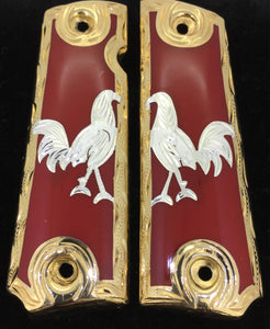 1911 • Gun Grips • Rooster •  Springfield • Colt •  Super • Rock Island • Cachas • Gallo