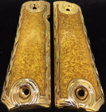 1911 • Gun Grips • Golden yellow Resin •  Springfield • Colt •  Super • Rock Island • Cachas