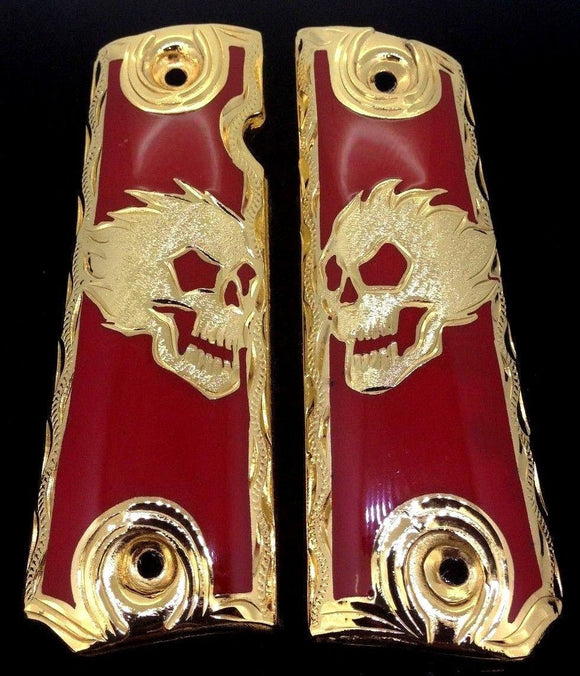 1911 • Gun Grips • Skull •  Springfield • Colt •  Super • Rock Island • Cachas • Calavera • Flames