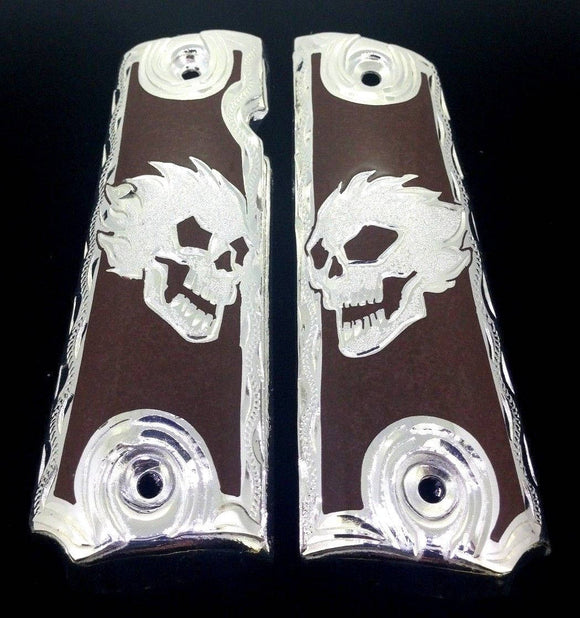 1911 • Gun Grips • Skull •  Springfield • Colt •  Super • Rock Island • Cachas • Calavera • Flames