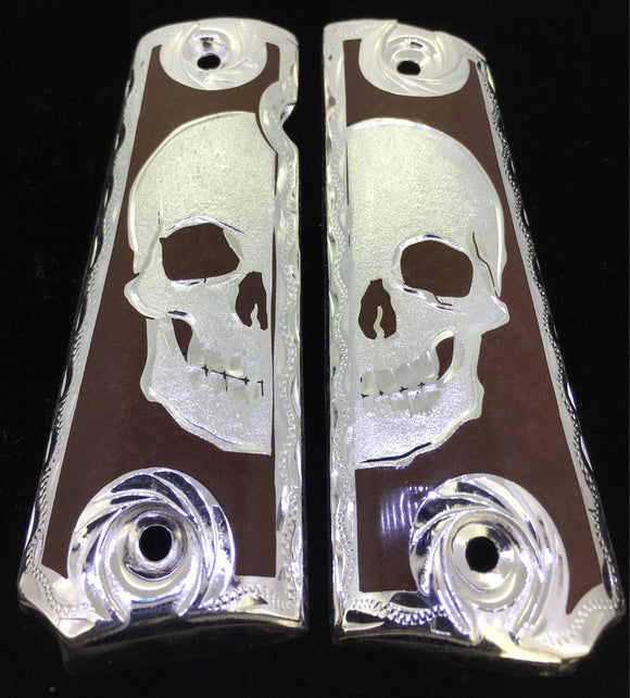 1911 • Gun Grips • Half Skull •  Springfield • Colt •  Super • Rock Island • Cachas • Calavera