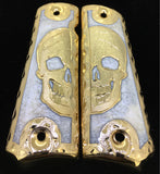 1911 • Gun Grips • Half Skull •  Springfield • Colt •  Super • Rock Island • Cachas • Calavera