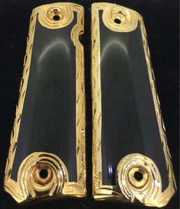 1911 • Gun Grips • Black Resin •  Springfield • Colt •  Super • Rock Island • Cachas