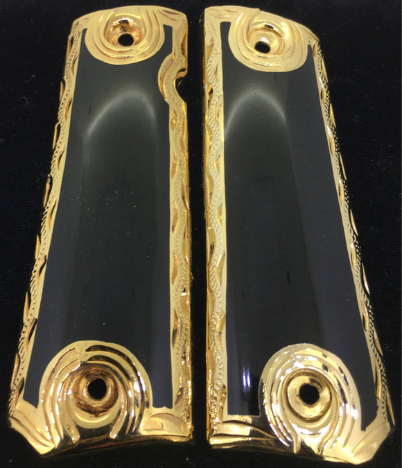 1911 • Gun Grips • Black Resin •  Springfield • Colt •  Super • Rock Island • Cachas