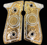 Engraved • Gun Grip •Beretta • Horse  •  Cachas Caballo
