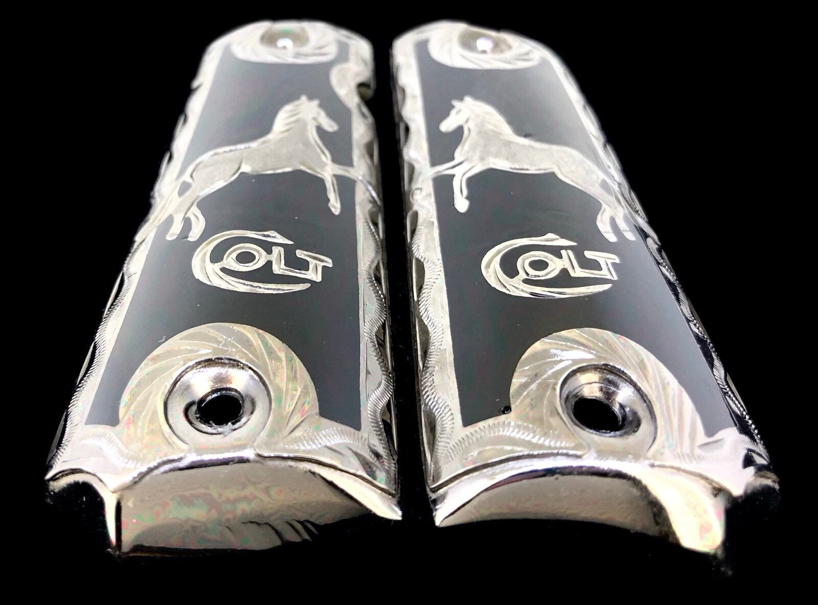 C50）ラーソン リトグラフSpirit only-horses &eagles 1911 • Gun Grips • Horse • Springfield • Colt • Super • Rock