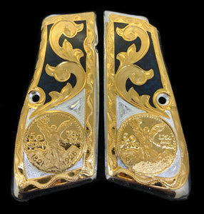 Centenario Design Hi-Power Browning Gun Grips Engraved Cachas
