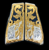 St Jude San Judas Hi-Power Browning Gun Grips Engraved Cachas