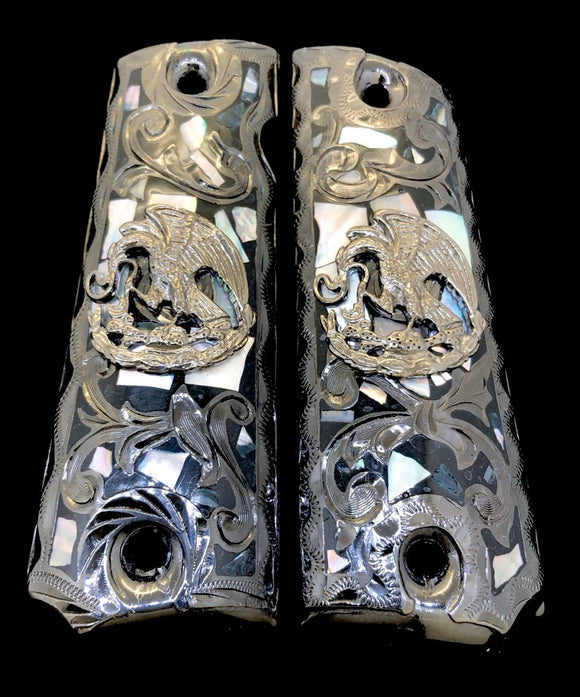 1911 • Gun Grips •  Mexican Eagle Coat of Arms of Mexico Escudo Nacional Mexicano Springfield • Colt •  Super • Rock Island • Cachas •