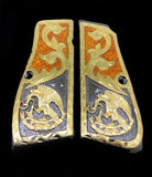 Mexican Eagle Coat of Arms of Mexico Escudo Nacional Mexicano  Hi-Power Browning Gun Grips Engraved Cachas