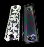 1911 Gun Grips Full Size Black and Silver Tone