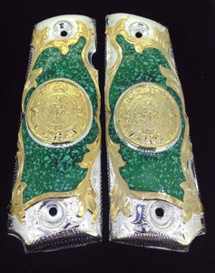 1911 Gun Grips Aztec Calendar Springfield, Rock Island Taurus Kimber, Remington, Sig, Smith & Wesson and other Colt and Colt