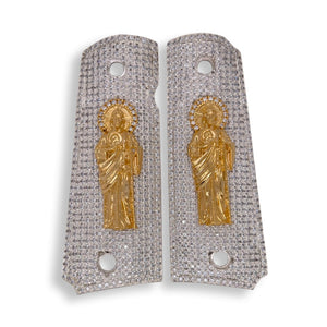 1911• San Judas St Jude Grips Cachas Springfield •  Colt •  Super • Rock Island  • Cachas